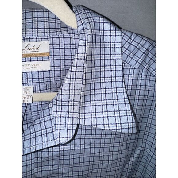 Roundtree & Yorke Gold Label Long Sleeve Shirt Mens 18 1/2 Big Non-Iron - Picture 4 of 4